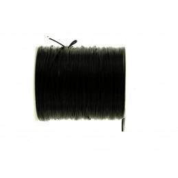 Rouleau de 10 m de fil de fibres élastique couleur noire 0,8mm