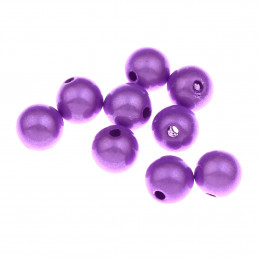 Lot de 50 perles miracles magiques 8mm 8 mm - Violet fonçé violine