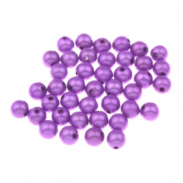 Lot de 50 perles miracles magiques 8mm 8 mm - Violet lilas clair
