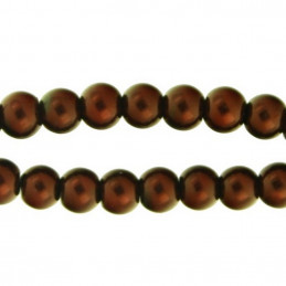 Lot de 240 perles Nacrées 6mm 6 mm - Marron chocolat