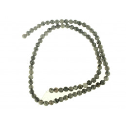 Fil de 95 perles rondes 4mm 4 mm en jaspe océan naturel