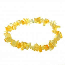 Bracelet élastique de perles chips en citrine - 50mm