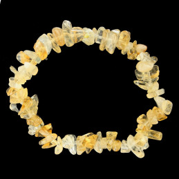 Bracelet élastique de perles chips en citrine - 50mm