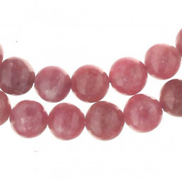 Rose/Jaune lépidolithe perles rondes ordinaires 6 mm brin de 62+