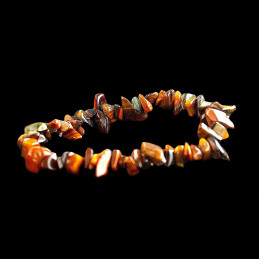 Bracelet élastique de perles chips en oeil de tigre - 50mm