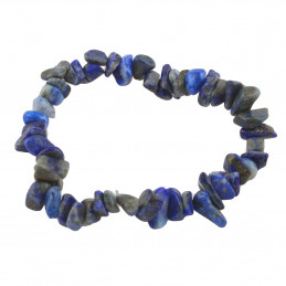 Bracelet élastique de perles chips en lapis lazuli lazulis - 50mm