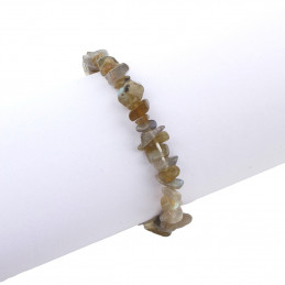Bracelet élastique de perles chips en labradorite - 50mm