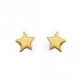 Boucles d'oreilles étoile simple en plaqué or