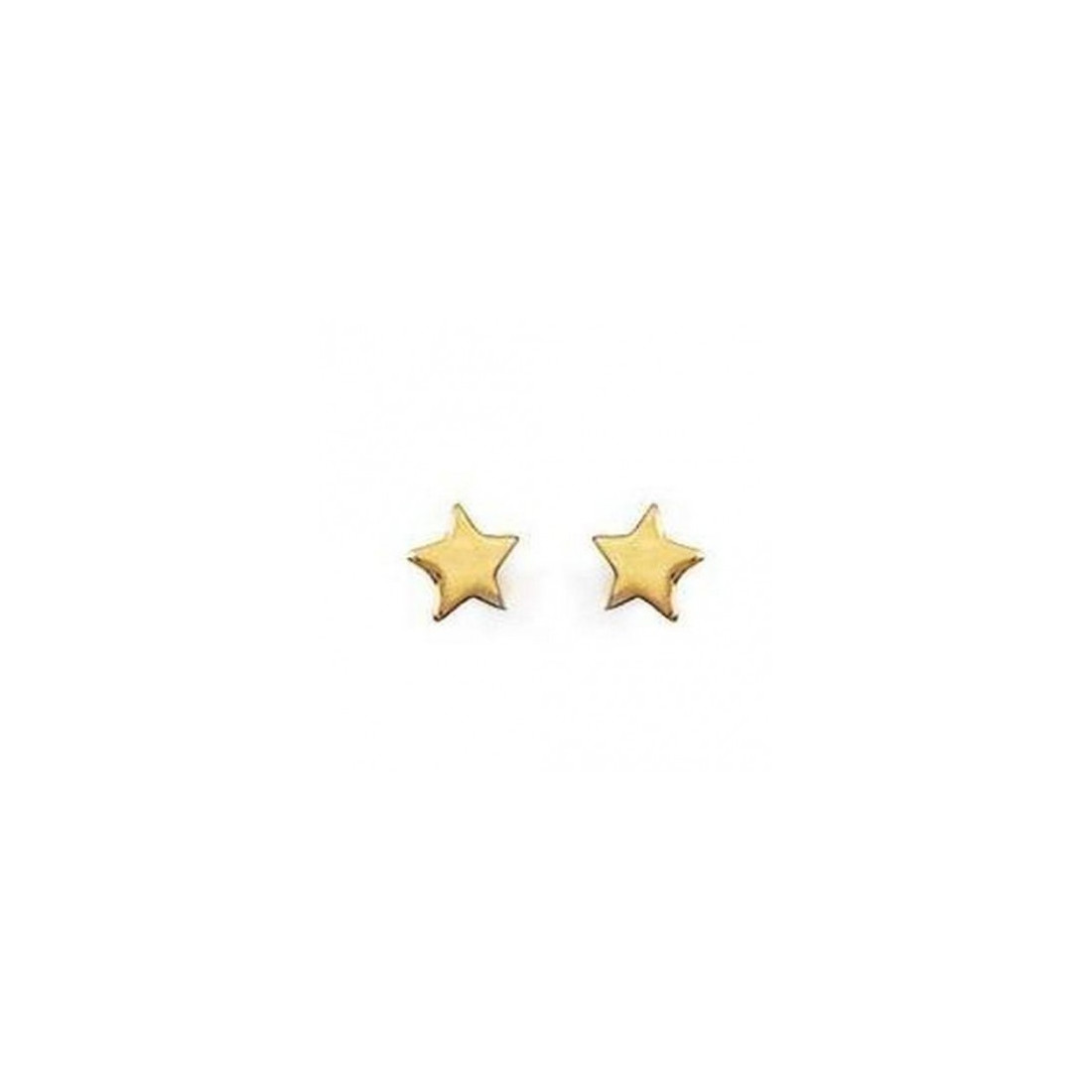 Boucles d'oreilles étoile simple en plaqué or
