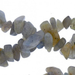 Fil de chips perles en Labradorite véritable - fil de 90cm