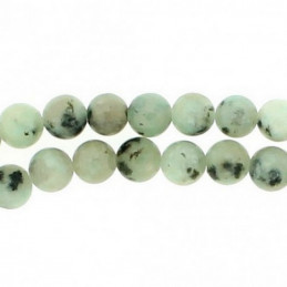 Fil de 46 perles rondes 8mm 8 mm en jaspe sésame