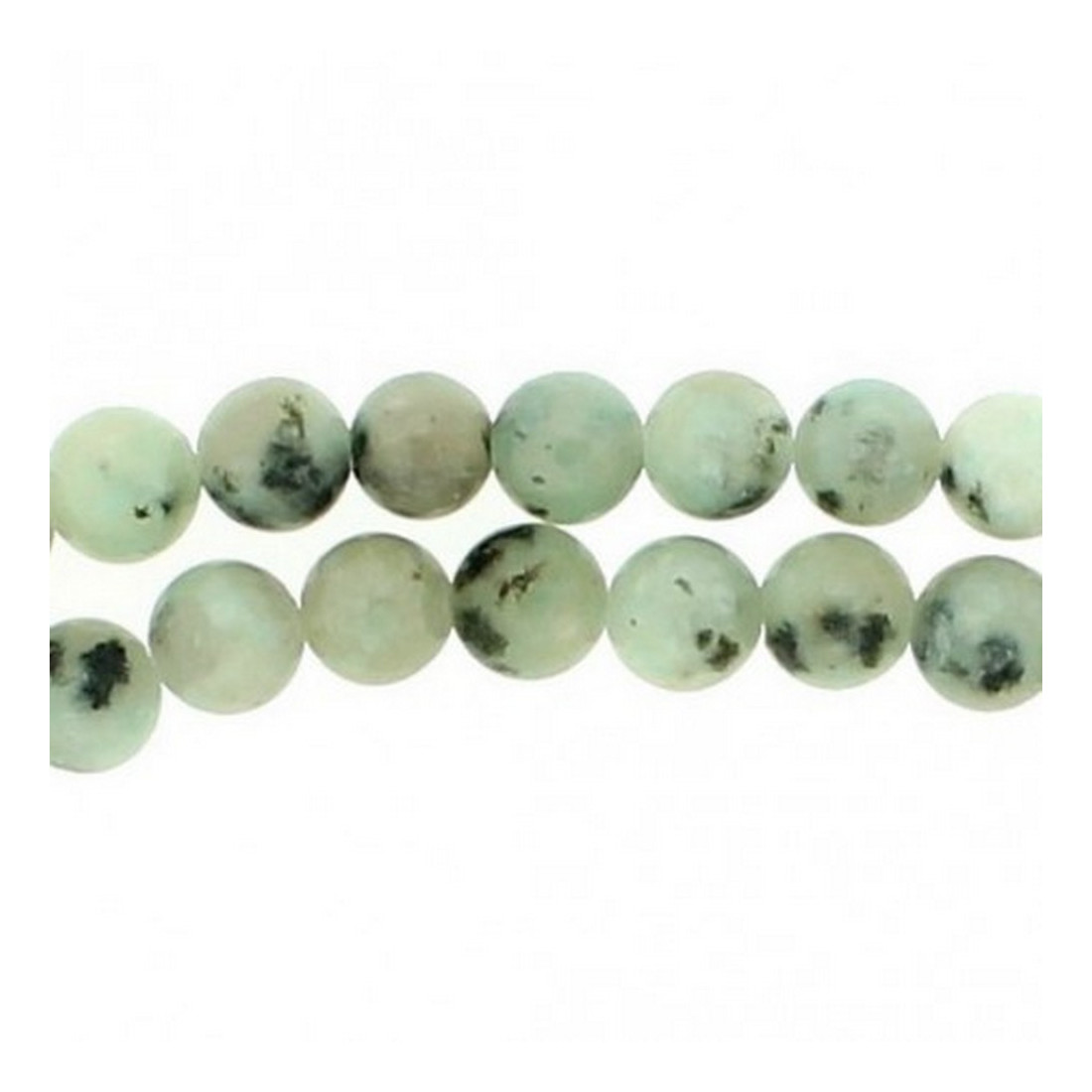 Fil de 46 perles rondes 8mm 8 mm en jaspe sésame