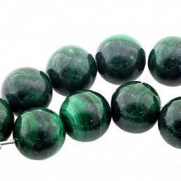 Fil de 20 perles rondes 8mm 8 mm en malachite verte naturelle