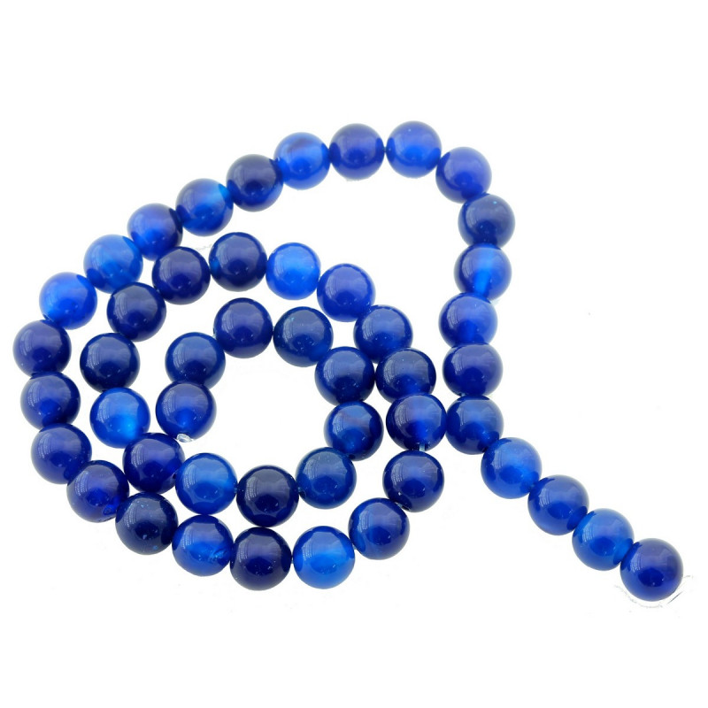 perles en agate bleue